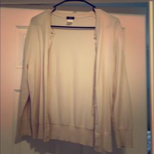 Jcrew cardigan. Ivory. Size medium.